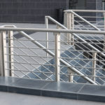 Geländer breite Treppe